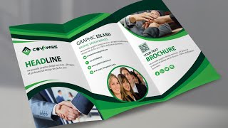 Brochure Design  Tri Fold Brochure Design in Illustrator cc [upl. by Arni]