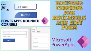 How to change the corner of rectangle or an Edit form to Round in powerapps  bevinkumar [upl. by Eivol765]