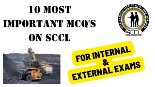 10 Most Important MCQs On SCCL For Internal amp External Exams [upl. by Hickie]