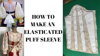 HOW TO MAKE AN ELASTICATED PUFF SLEEVE [upl. by Eillehs]