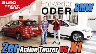 BMW X1 vs 2er Active Tourer  Entweder ODER  VergleichReview auto motor und sport [upl. by Otte979]