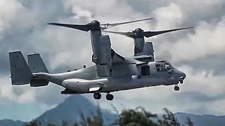 V22 Osprey TiltRotor Aircraft In Action • Compilation [upl. by Oinolopa]