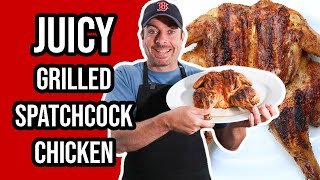 Grilled Spatchcock Chicken  Simple Recipe [upl. by Zwart]