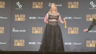 Sarah Snook Best TV Drama Actress Succession 2024 Golden Globes press room [upl. by Engleman40]