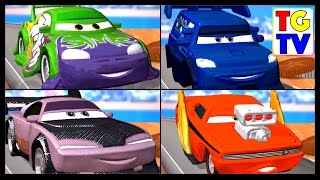 Disney Pixar Cars Tuners 4 Screen Race  Cars Daredevil Garage [upl. by Dwane330]