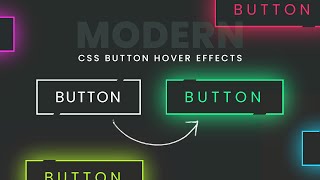 Modern CSS Glowing Button Hover Effects  Html CSS Tutorial [upl. by Narcis167]