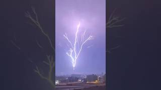 Super lightning strike  natural phenomenon naturalphenomenon lightningstrikes shorts viral [upl. by Ozner]