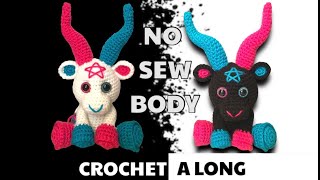 CROCHET BAPHOMET GOAT FREE PATTERN AMIGURUMI CROCHET A LONG [upl. by Norehs]