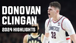 Donovan Clingan 2024 NCAA tournament highlights [upl. by Claudetta138]