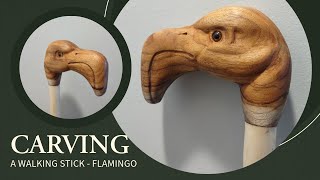 HOW TO CARVE A WALKING STICK FLAMINGO [upl. by Alyssa]