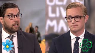 Jimmie Åkesson migratonsdebatt mot centerpartiet [upl. by Constanta306]