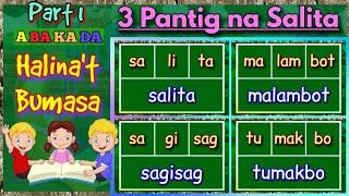 ABAKADA  Unang Hakbang sa Pagbasa  Mga Salitang may Tatlong Pantig  Part 1 [upl. by Amre]