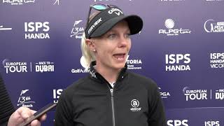 Madelene Sagstrom Second Round Interview at 2020 ISPS Handa Vic Open [upl. by Aruat]