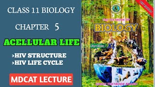 HIV STRUCTURE  HIV LYFE CYCLE CLASS 11 NEW BIOLOGY BOOK SINDH BOARD  MDCAT HIV STRUCTURE CYCLE [upl. by Ancalin]