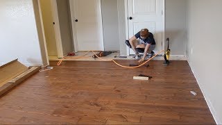 First Time Laying Hardwood Flooring [upl. by Ardisj]