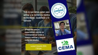 Webinar Residencia Médica en Honduras Guatemala y El Salvador  CPP amp CEMA [upl. by Canon]