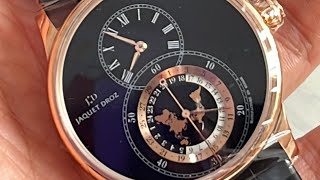 跳樓接近尾聲 ，全新入手 黑色大名火琺𤨡18k RG JAQUET DROZ GRANDE SECONDE DUAL TIME [upl. by Ydahs977]