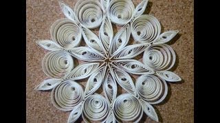 Quilled Christmas decoration n°2 step by step [upl. by Amiarom]