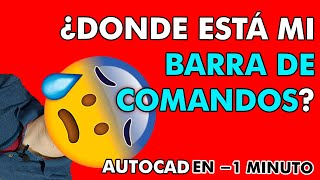 ⚡Cómo RECUPERAR la BARRA de COMANDOS en AutoCAD en 1 SEGUNDO ⏳ ShortAutoCAD [upl. by Ferris]