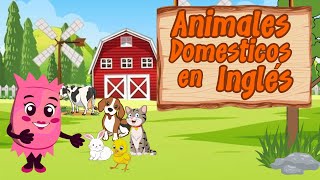 Animales DOMESTICOS en INGLÉS para NIÑOS  TinaEducativa [upl. by Yelhs890]