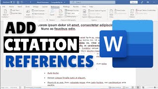 How to Add Citation and References in Word [upl. by Myo]