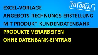 Produkte verarbeiten ohne jedesmal einen DatenbankEintrag zu erstellen [upl. by Eruot]