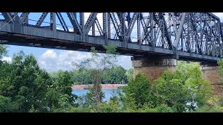 Tug boats and barges on the Ohio River in Kenova West Virginia August 3 2024 [upl. by Prosperus]