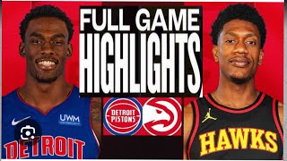 PISTON VS ATLANTA FULL GAME HIGHLIGHTS  NOV 8 2024 25  NBA SEASON [upl. by Najar]