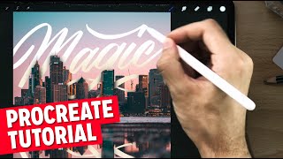 Impressive Procreate Magic Trick  Tutorial  Mirror effect  Interlace Lettering [upl. by Elades]