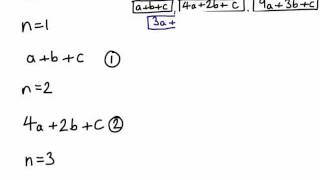 Quadratic sequences from the start [upl. by Tenay]