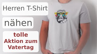 Herren T Shirt nähen  mit Annas Nähschule  DIY Schnittmuster [upl. by Silverstein]