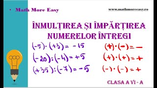 Inmultirea si Impartirea numerelor intregi [upl. by Suzie]