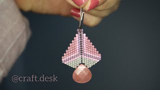 Peyote Earrings  Diagonal Peyote How to read the beading pattern [upl. by Zaid]