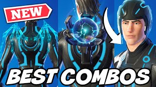 THE BEST COMBOS FOR NEW CYPHER SKIN TRON LEGACY  Fortnite [upl. by Rolyks]