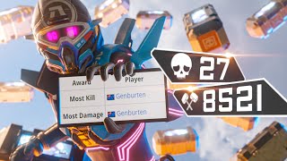 HIGHEST KILLS amp DAMAGE IN APEX TOURNAMENT w Controller Overlay [upl. by Josler]