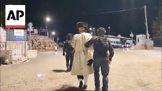 Israeli police and ultraOrthodox Jews clash before Lag BaOmer festivities [upl. by Reerg]