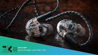 Unboxing Westone UM Pro 50 new version tại 3Kshop [upl. by Annawik]