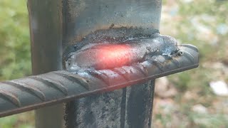 rarely discussed Tricks for welding iron rods to thin square ironarc welding [upl. by Sherrard]