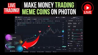 How To Make Money Trading Meme Coins With Photon For Beginners  Watch Me Trade Live On Cam🎥 [upl. by Justina388]