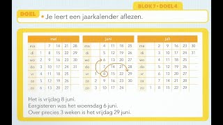 Pluspunt 4 groep 5 blok 7 doel 4 jaarkalender [upl. by Lubeck]