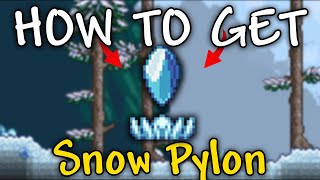 How to Get Snow Pylon in Terraria  Snow Pylon Terraria [upl. by Yeldahc]