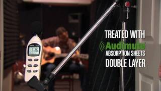 Live Guitar Acoustics Practice Test Audimute Sound Absorption Sheets [upl. by Loren]