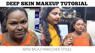 Deep Skin Makeup Tutorial ☑️ 💯with Tips amp Tricks [upl. by Kalli948]