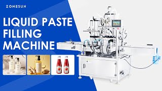 Zonesun ZSSVYT4D Dual System Filling Machine fillingmachine liquidfillingmachine pastefiller [upl. by Hayouqes]