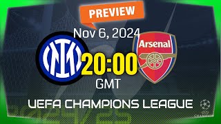 Champions League  Inter Milan vs Arsenal  prediction team news lineups  Preview [upl. by Aleekat]