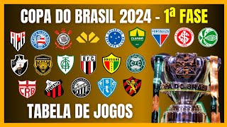 COPA DO BRASIL 2024  SAIU A TABELA DA 1ª FASE [upl. by Sherard]