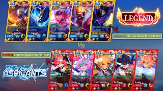 Legend Vs Aspirant Squad  Battle of YouTuber Vs TikTokerStreamer in Tournament Arena 😱  Who Win [upl. by Eca]