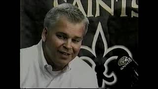 182001 Saints final press conference for 2000 season Houma LA TV station edited [upl. by Amandi]