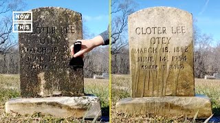 TikToker Cleans Old Gravestones in Free Time [upl. by Dustman]