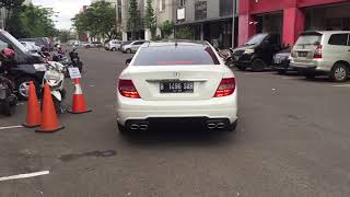 Mercedes benz C250 AMG w204 custom exhaust [upl. by Esylle282]